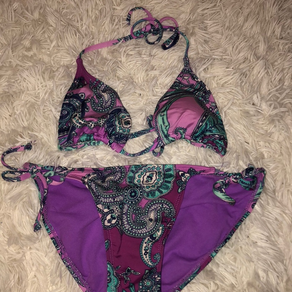 Pattern bikini set
